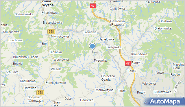 mapa Grapa, Grapa na mapie Targeo